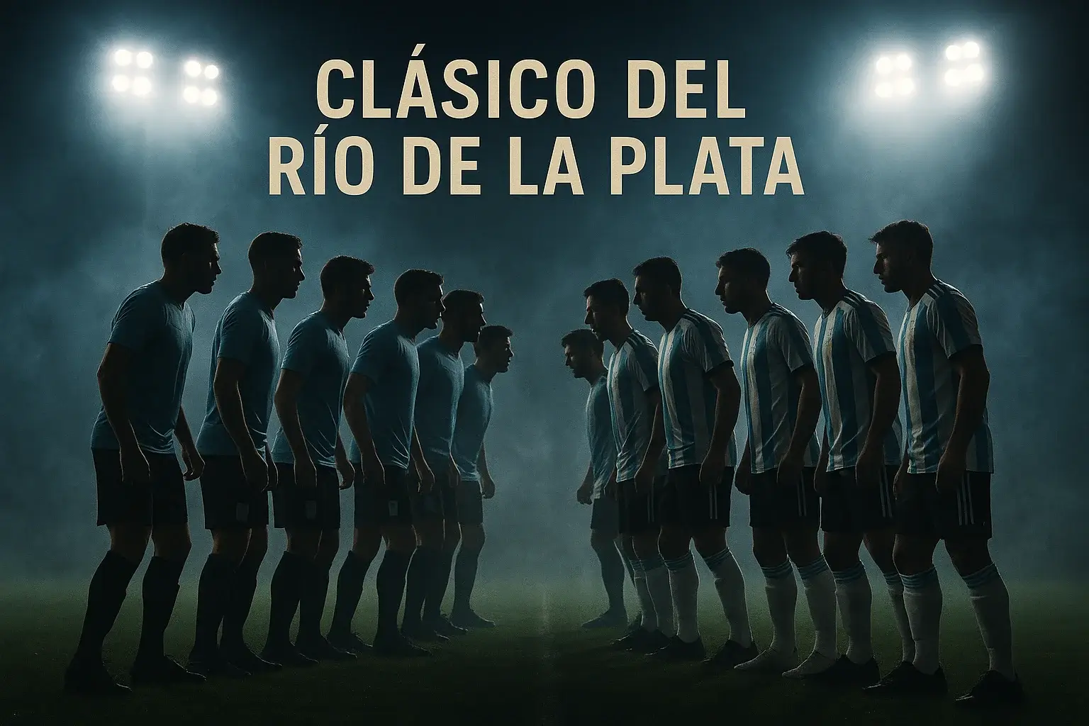 Representación visual de la rivalidad clásica del Río de la Plata entre Uruguay y Argentina