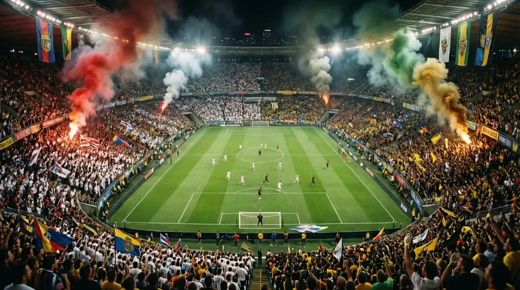 Vista panorámica del estadio repleto de hinchas durante el clásico uruguayo