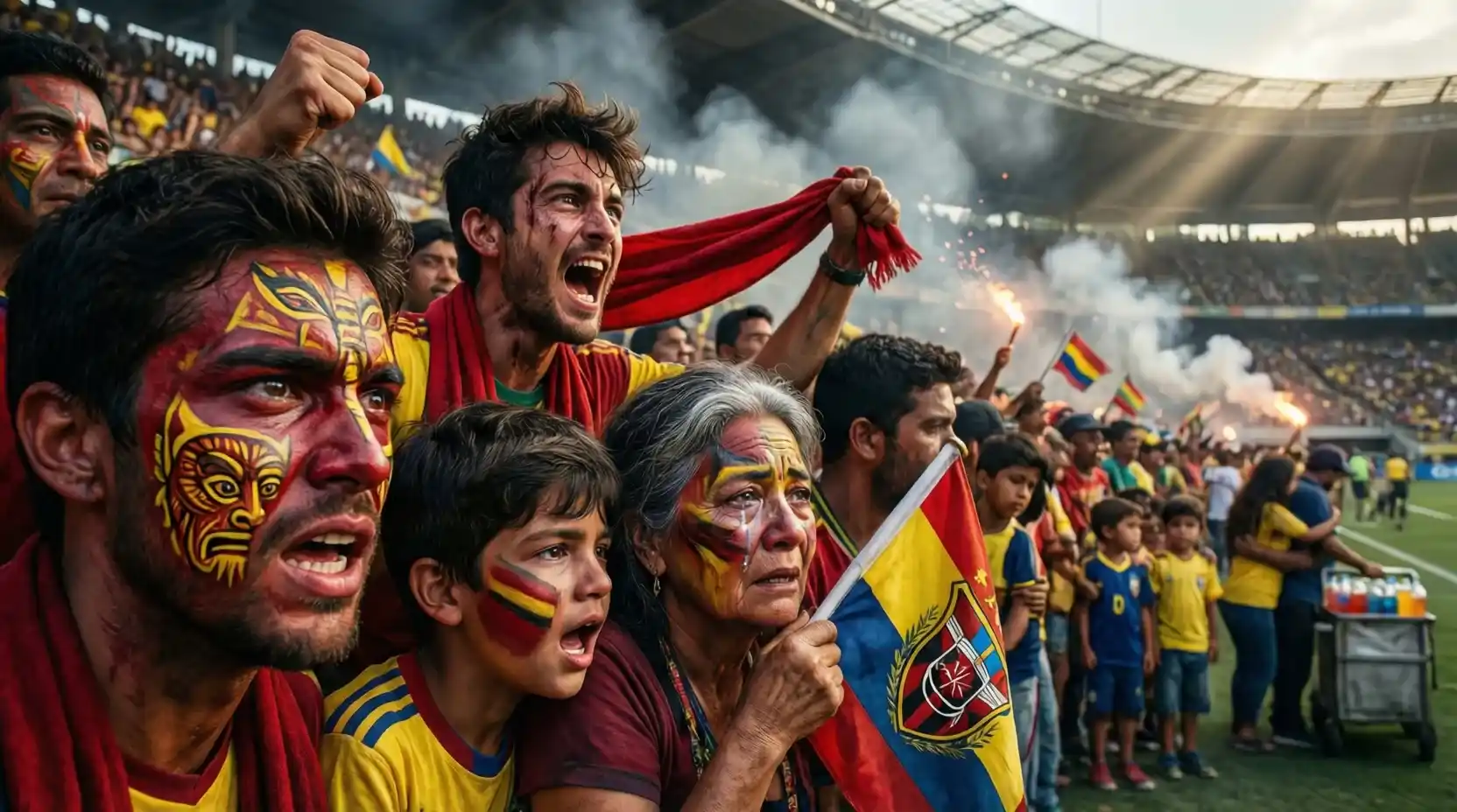 Hinchada uruguaya apoyando apasionadamente a su equipo en el clásico