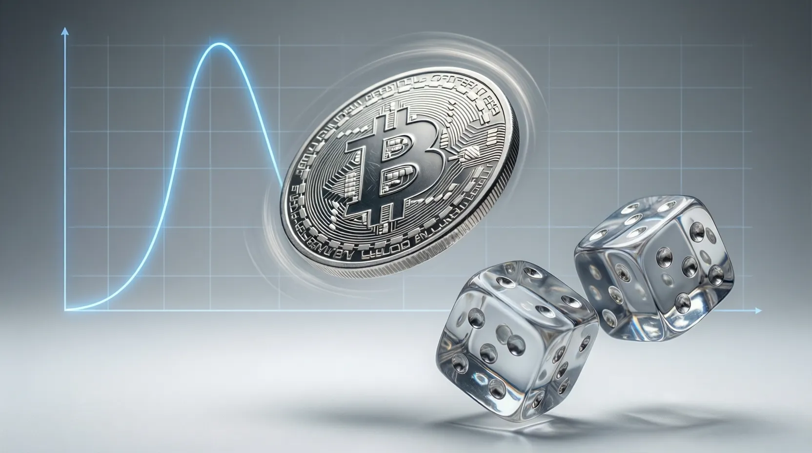 Moneda y dados ilustrando la falacia del jugador