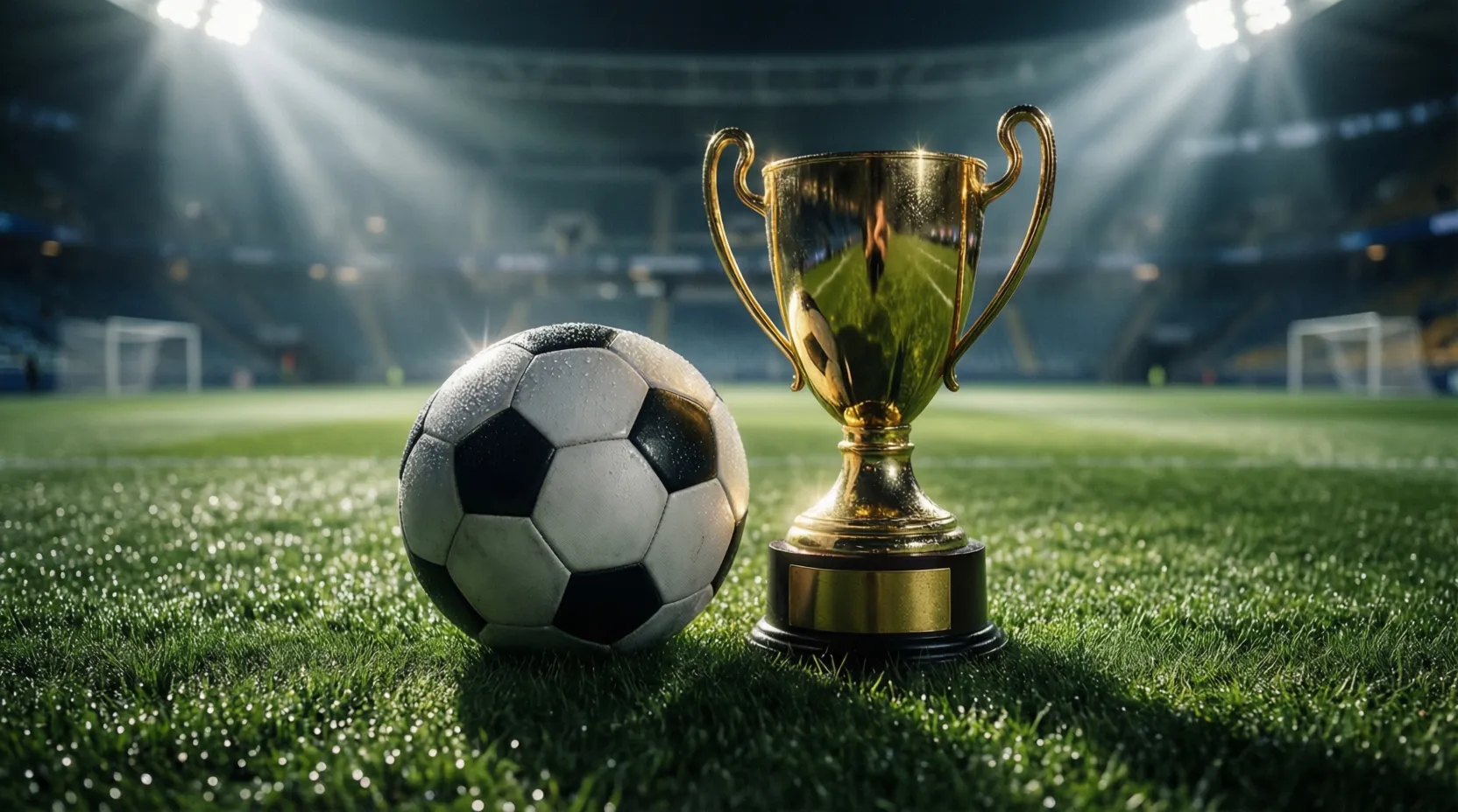 Balón de fútbol junto al Botín de Oro, premio al máximo goleador