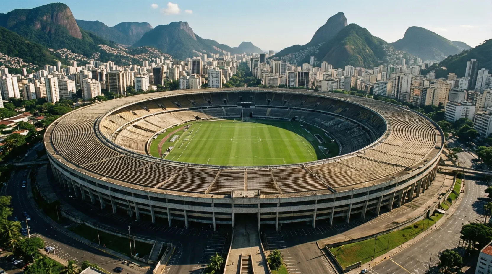 Vista del legendario Estadio Maracaná de Río de Janeiro