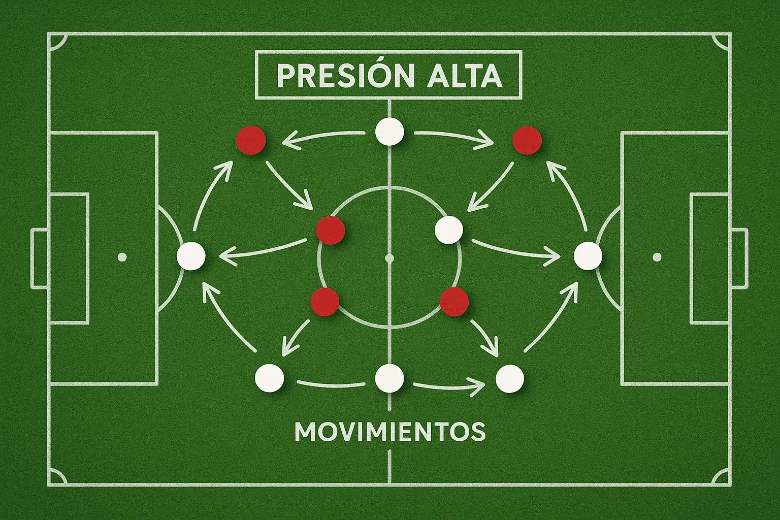 Diagrama táctico mostrando el sistema de presión alta de Bielsa con Uruguay